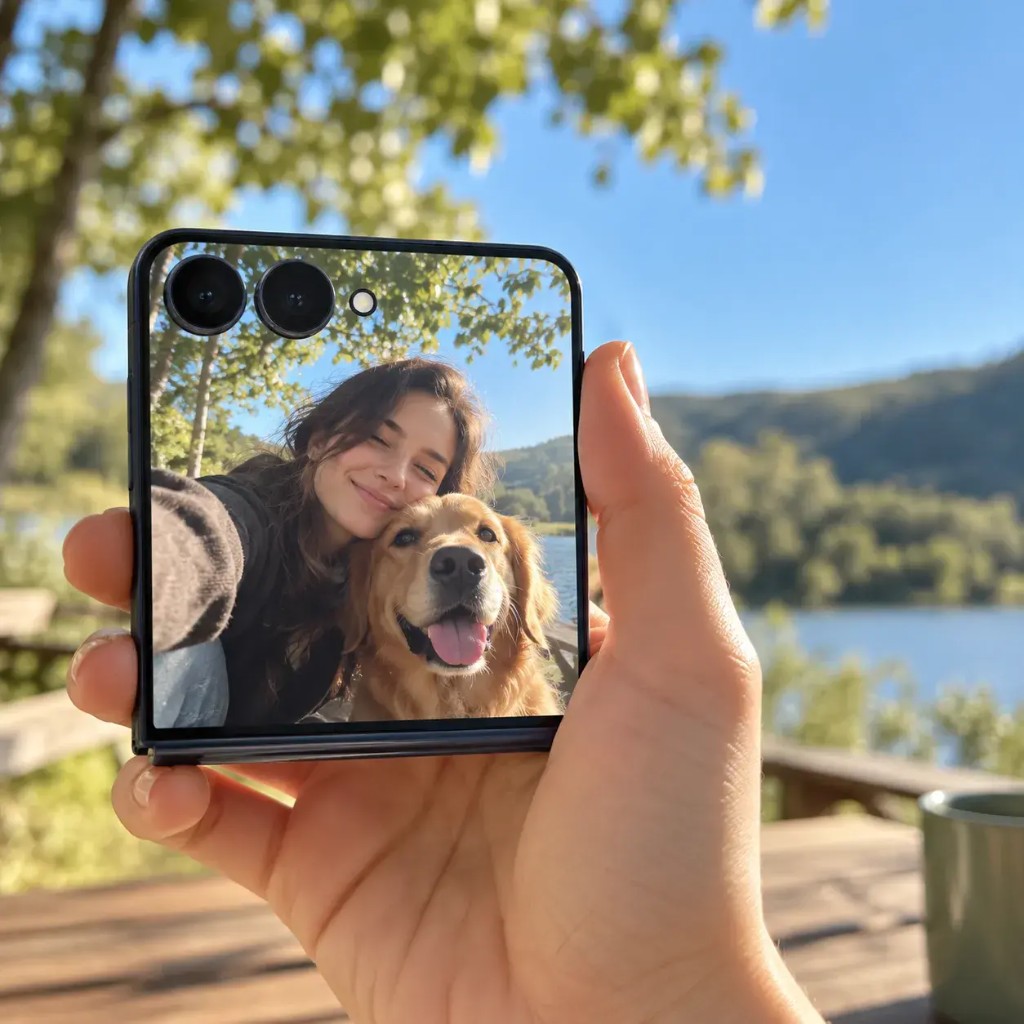 Fotocamera Foldio 50MP AI per selfie e foto professionali